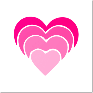 heart shape pink love Posters and Art